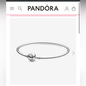 Pandora moments bangle silver - size 7.5